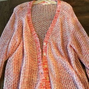 Long soft cardigan. Size M. 100% linen